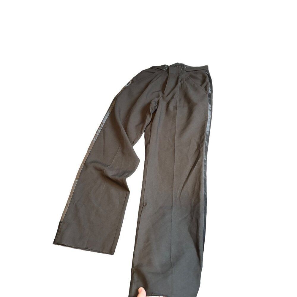 Vintage Formal Fashions Mens Black Dress Pants 25R